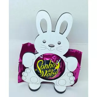 kit 25 Lembrancinha Porta Bombom Coelho da Páscoa Mdf Branco em Oferta na Shopee