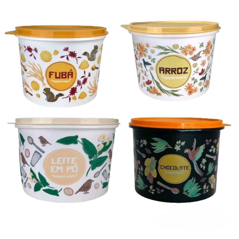 Linha Floral Tupperware Original Caixas de Mantimentos | Shopee Brasil
