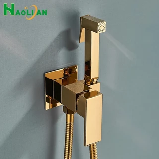 Ducha Higiênica Metal Água Quente E Fria Chuveiro Dourado Latão Ducha Para Banheiro