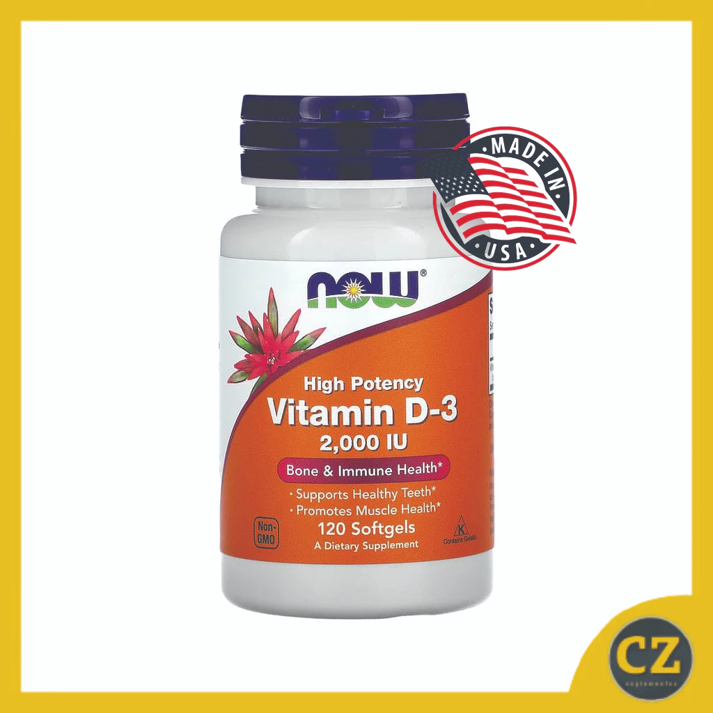 Vitamina D-3 2.000 Ui (120 Cápsulas) - Now Foods