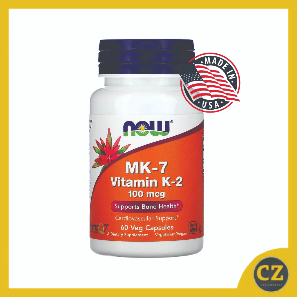 Vitamina K2 MK-7 100mcg (60 Cápsulas) - Now Foods