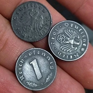 Moeda 1 ReichPfennig Zinco - Alemanha 3°Reich - Unidade