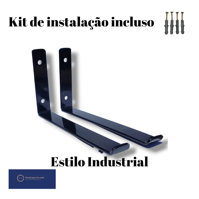 MÃO FRANCESA INVERTIDA 20CM SUPORTE PRATELEIRA