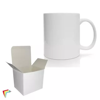 Caixa Caneca branca cerâmica Importada Super Quality 325 ml + CAIXINHA - Para sublimação 36 unidades