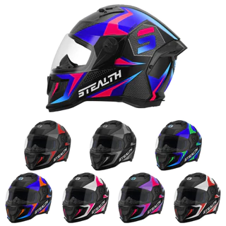 Capacete Moto Fechado Integral Pro Tork Stealth Concept Brilhante Novo Feminino e Masculino Com Viseira Cristal Oferta Promoção