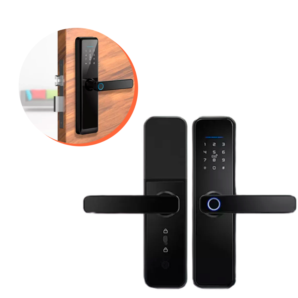 Fechadura Eletrônica Digital Com Biometria Wifi Chave Senha