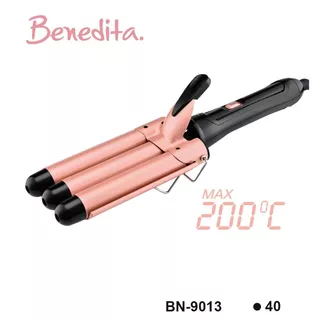 Chapinha Triondas Ondulador Formador Triplo 25mm Modelador de Cachos Onda Cabelo Cerâmica 200°C