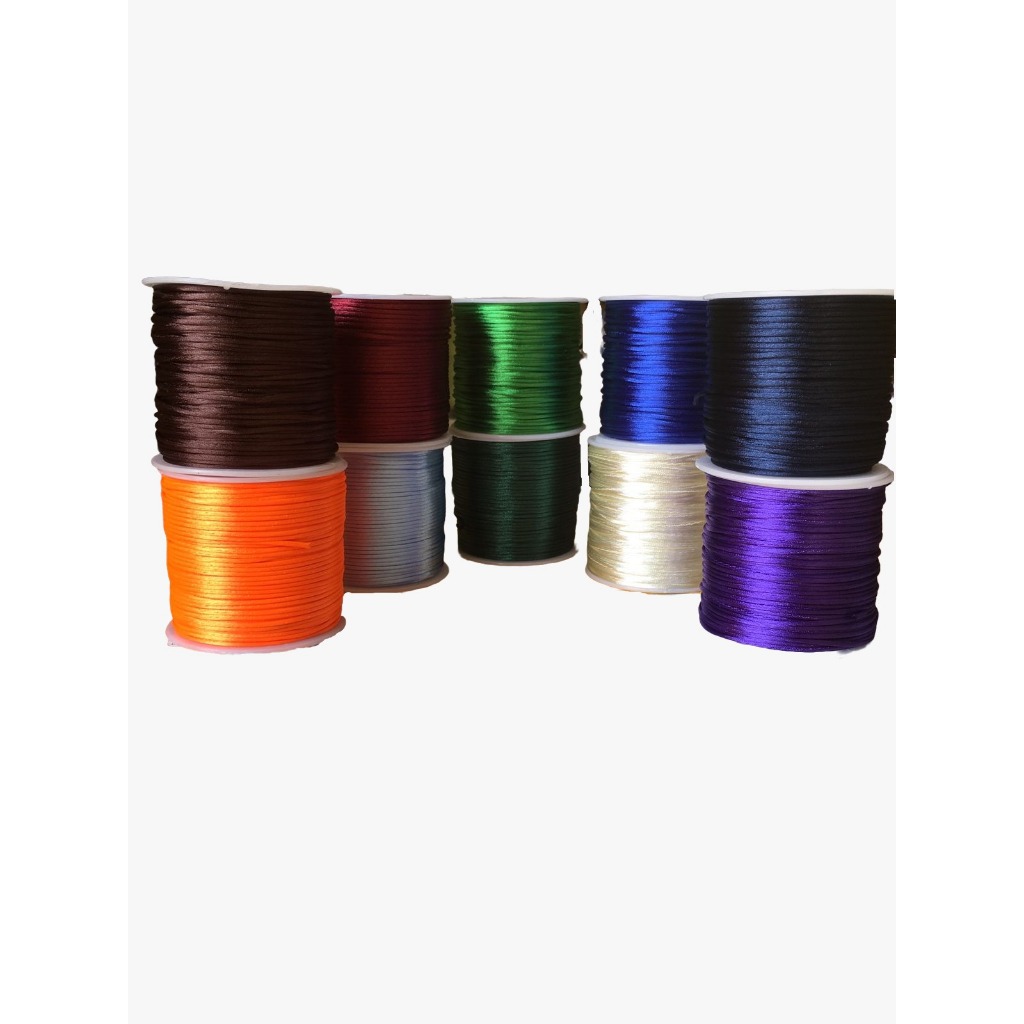 Kit 10 Cores Fio Cordão Cetim Seda Rabo De Rato 1mm - 100m