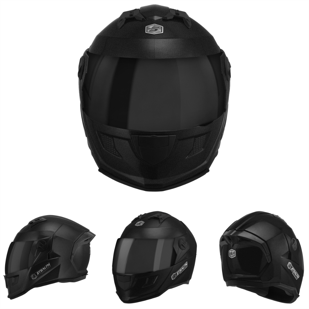 Capacete Moto Fechado Pro Tork Stealth Solid Brilhante Diversas Cores com Viseira Fumê Confortável Estiloso Tam. 56 58 60 62