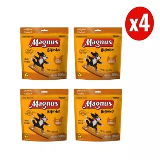Kit 4 Magnus Bifinhos Mastigáveis 500g para Cães Sabor Frango Adimax em Oferta na Shopee