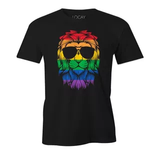 Camiseta LGBT Logay Arco-Íris Lion