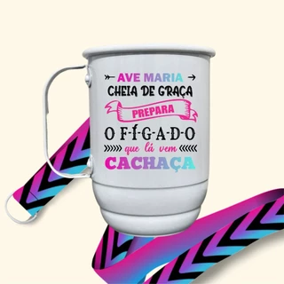 Caneca de alumínio personalizada 500ml com tirante personalizado