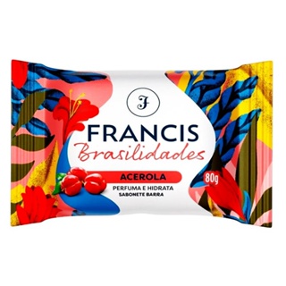Sabonete Em Barra Francis Brasilidades Acerola 80g Kit com 12 Unidades