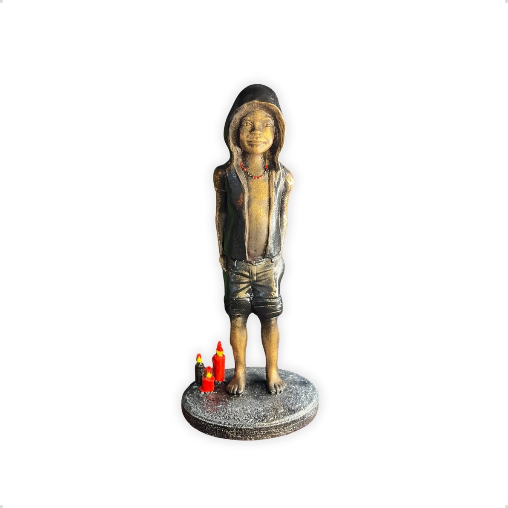 Exu Mirim Preto 22cm Resina - Umbanda/ Candomblé | Shopee Brasil