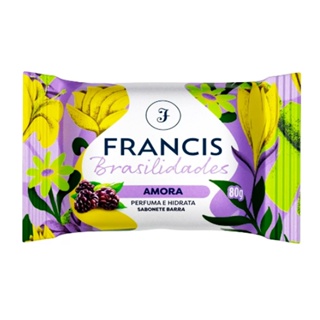 SABONETE EM BARRA FRANCIS BRASILIDADES AMORA 80g Kit c/ 12 Unidades