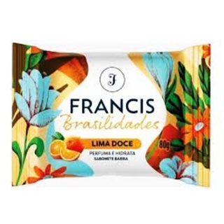 SABONETE EM BARRA FRANCIS BRASILIDADES LIMA DOCE 80g Kit c/ 12 Unidades
