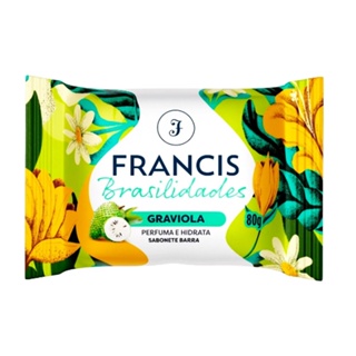 SABONETE EM BARRA FRANCIS BRASILIDADES GRAVIOLA 80g Kit c/ 12 Unidades
