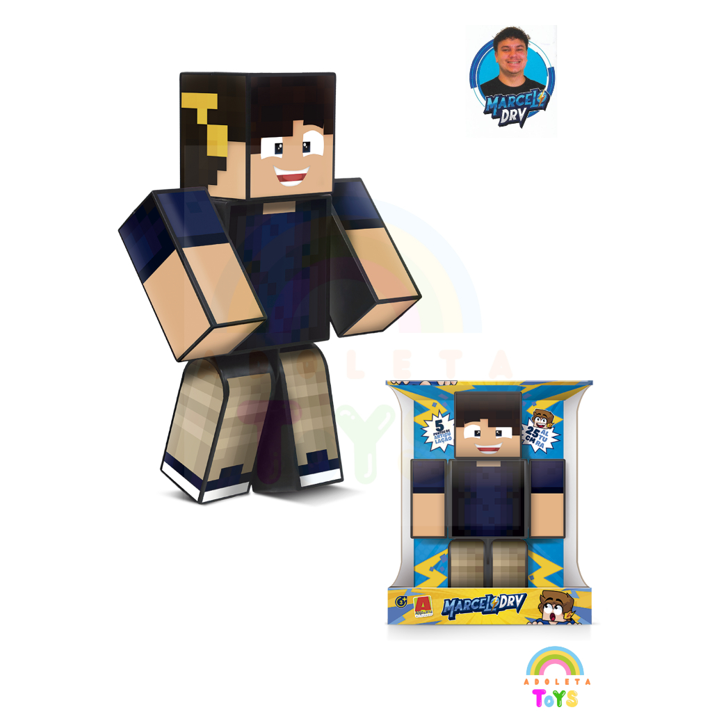 Boneco Marcelo DRV Minecraft 25 cm Original Algazarra
