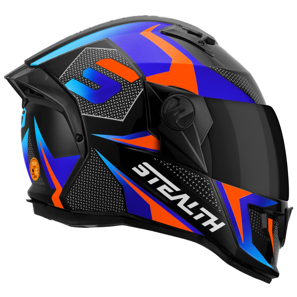 Capacete De Moto Fechado Integral Stealth Concept Pro Tork Feminino Masculino Unissex Tam 56 58 60 62 Viseira Fumê Escura