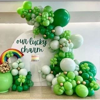 Balão de aniversário kit com 166 balões - Verde lima + Verde + Verde Claro para decoração de Festas.