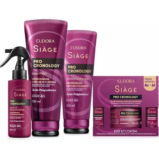 Kit Siàge Pro Cronology Cronograma Capilar Acelerado (4itens)