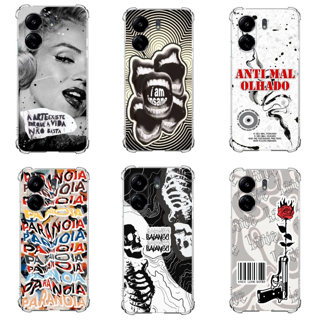 Xiaomi Redmi 13C 4g Capa Tpu Desenhos Variados Capinha Case Grafite ...
