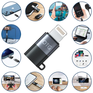 Adaptador OTG Usb C Fêmea Conversor Cabo Lightning Compátivel Apple iPad iPhone 5 6 SE 7 8 X XR XS MAX SE 11 12 13 14 Plus Pro Mini Carregador Turbo Rápido Transferência de Dados Arquivos Pendrive Microfone HD Externo Alta Velocidade Mouse Teclado Câmera