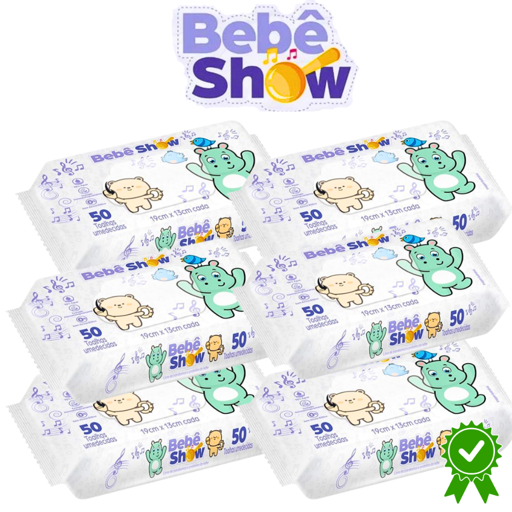 Caixa Kit C/300 Toalhas Umedecidas - Bebê Show | Shopee Brasil