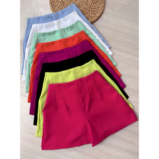 Short Alfaiataria Feminino Zara Cintura Alta Com Ziper Na Lateral