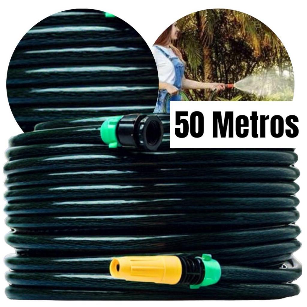 Mangueira Reforçada Trançada 50 METROS Preta