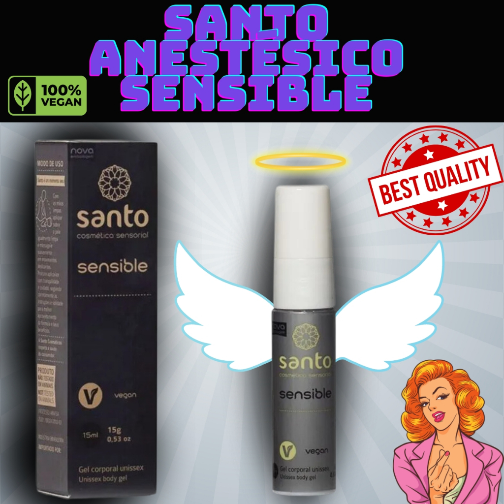 Sex shop Gel lubrificante Sensible Santo Anestésico Dessensibilizante anal  e vaginal indolor, exitante | Shopee Brasil