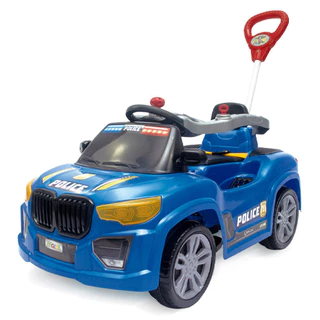 Carrinho Passeio e Pedal BM CAR - Azul Police - Maral