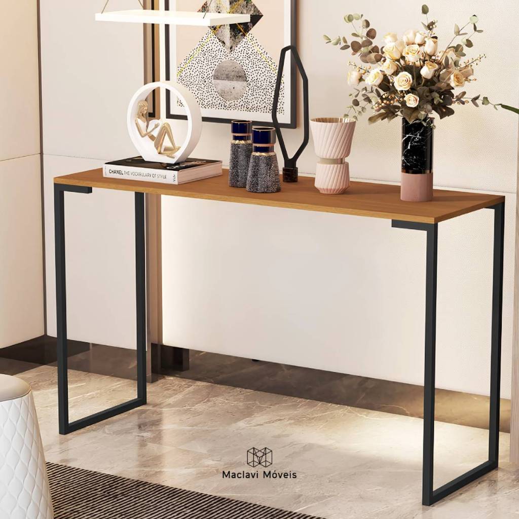 Aparador Estilo Industrial Branco 90cm x 35cm Canto Tomar Café
