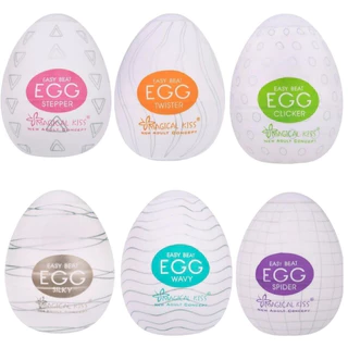 OVO MASTURBADOR SUPER EGG COM TEXTURAS INTERNAS MAGICAL KISS SEX SHOP