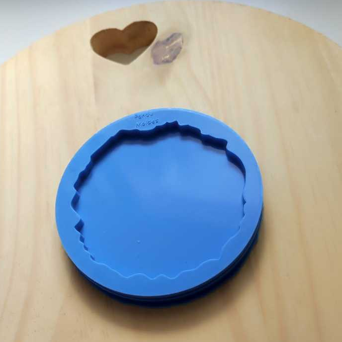 Molde de Silicone Para Resina Porta Copos Geodo - Unitário