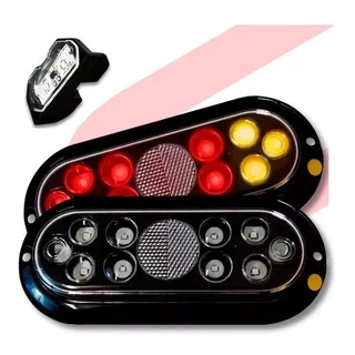 Kit 2 Lanterna + 1 Luz De Placa Carretinha Reboque Jet Ski cristal