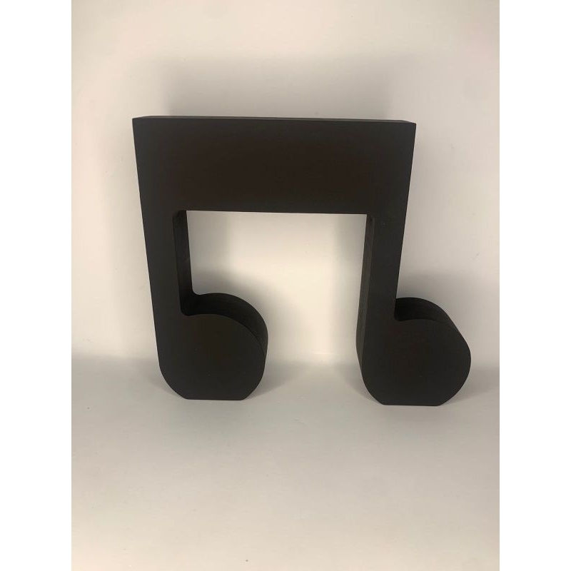 NOTA MUSICAL Preto MDF objeto para decoração como estúdio musical escola de música e aquele especial