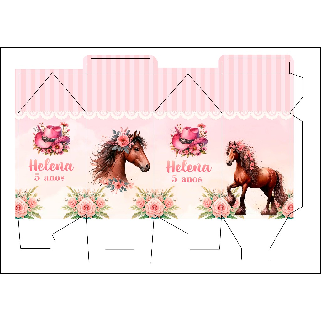 Kit Pegue Monte Personalizados Tema Cavalo - Escolha de 20 a 60 ...