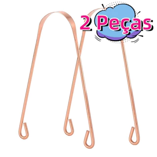 2 Pcs Higiene Saúde Bucal - Modelo Premium 100% Cobre Puro Higienizador Para Raspagem Lingual em Oferta na Shopee