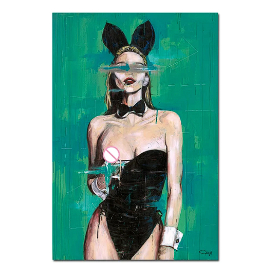 Quadro Decorativo Quarto 40x60cm Mulher Sexy Street Smoking Sexy Full Hd
