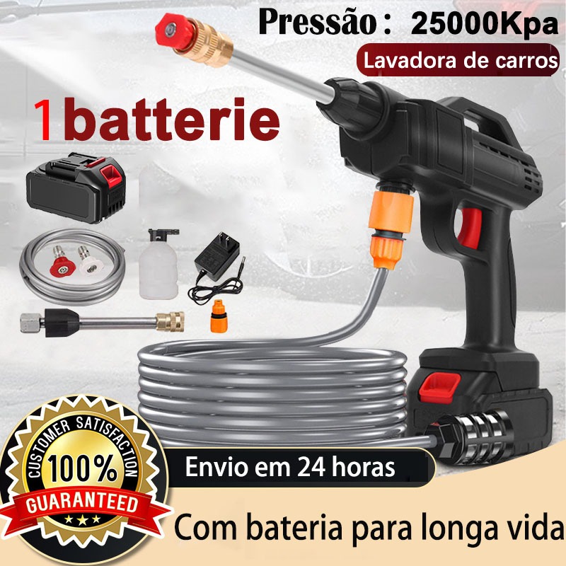 Lavadora de Alta Pressão Portátil Recarregável Para Carros E Jardins Linha Premium Pistola Lava Jato Profissional