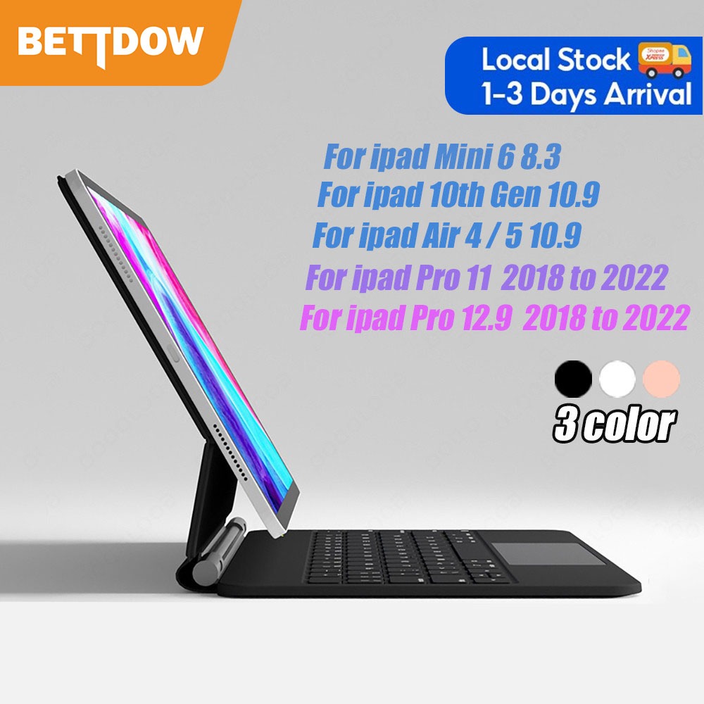 Bettdow Para Teclado ipad 3Gen Com Capa Air 4 Air5/Pro 11 2018-2021/Gen10 10.9 2022/12.9 Flutuante cantilever bluetooth Sem Fio