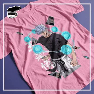 Camiseta Satoru Gojo Unissex Camisa Anime Jujutsu Kaisen Rosa