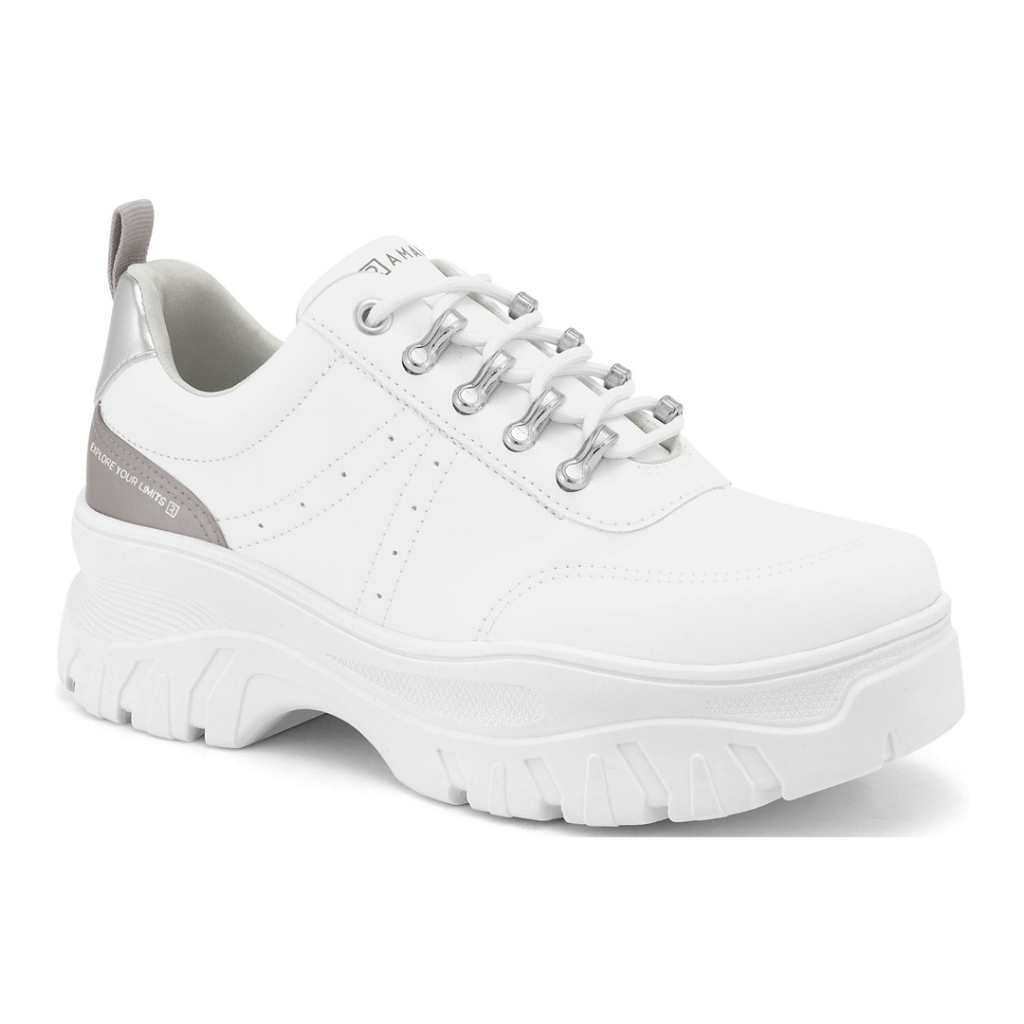 Tenis Ramarim Chunky Plataforma Tratorado Feminino Original Branco