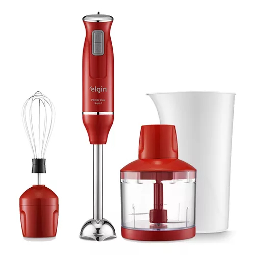 Mixer Power Inox Elgin 3 Em 1 600w Cor Vermelho