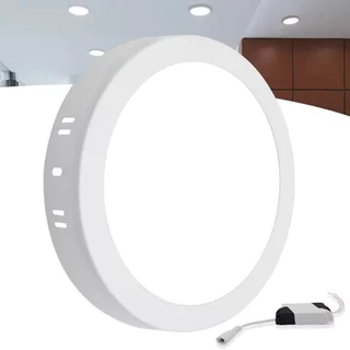 Painel Plafon Led 25w Sobrepor Redondo Luz Branco Quente Luminária Para Teto