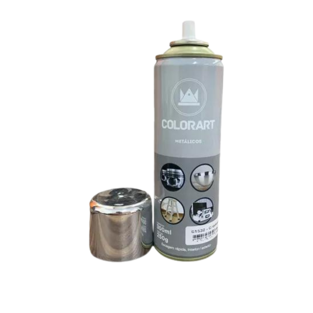 Tinta Spray Cromado Metálico Colorart - 300ml