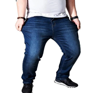 Calça Jeans Masculina Plus Size Elastano Lycra Trabalho Azul Escuro Preto Uniforme