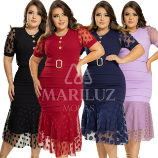 Saia Midi Duas Marias Black Plus Size - Chic e Elegante