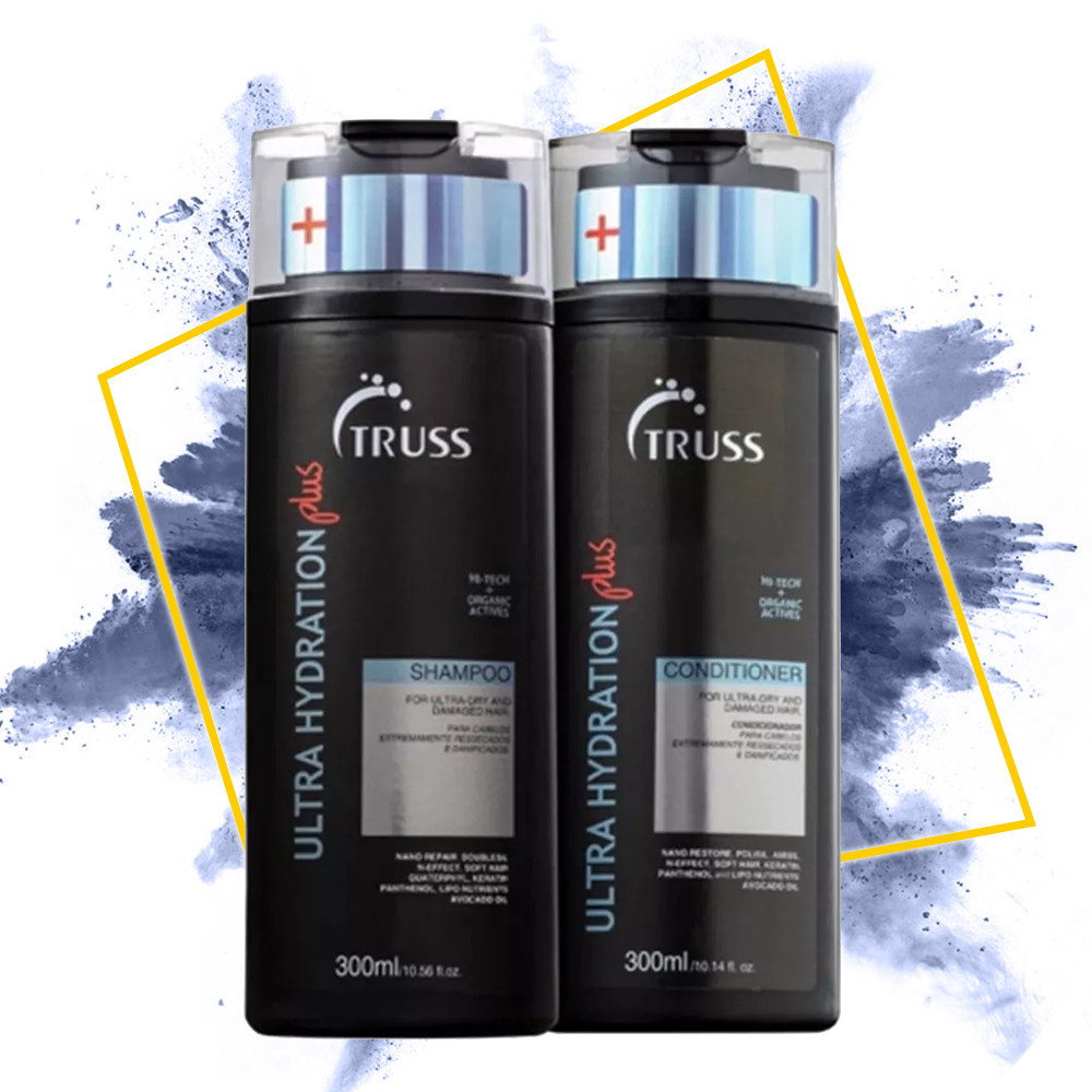 Truss Kit Ultra Hydration Plus (Shampoo e Condicionador 300ml) Indicado para Cabelos Danificados e Ressecados
